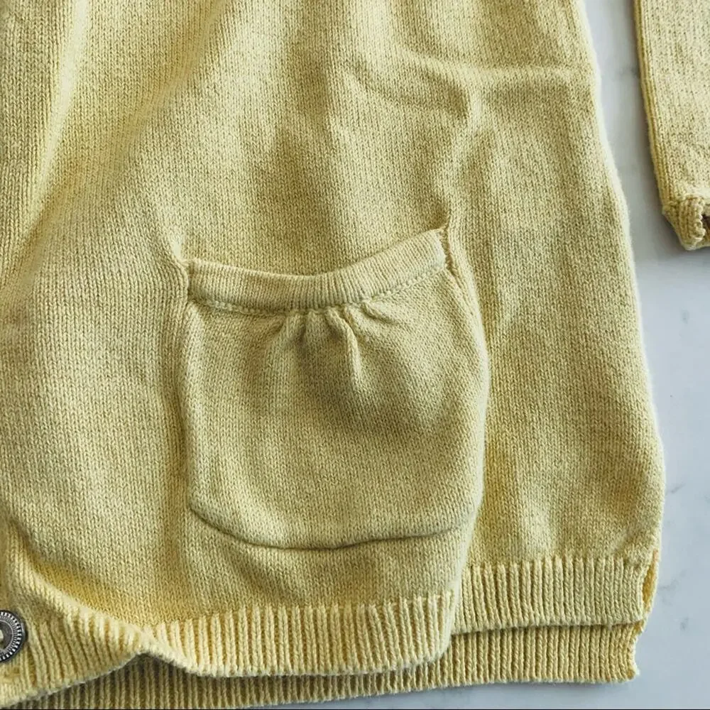 Zara girls cotton yellow cardigan sweater 12-18 months